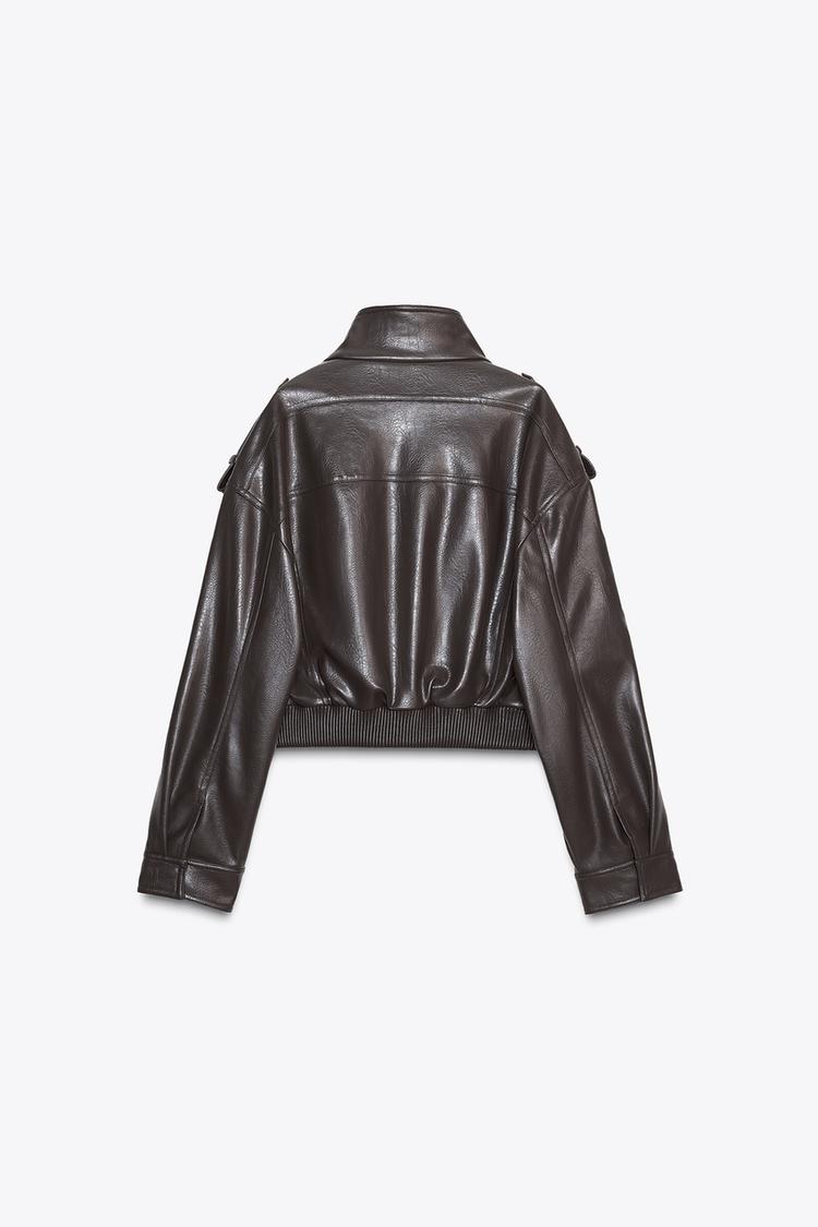 KAYO | LEATHER JACKET WITH HIGH POCKET