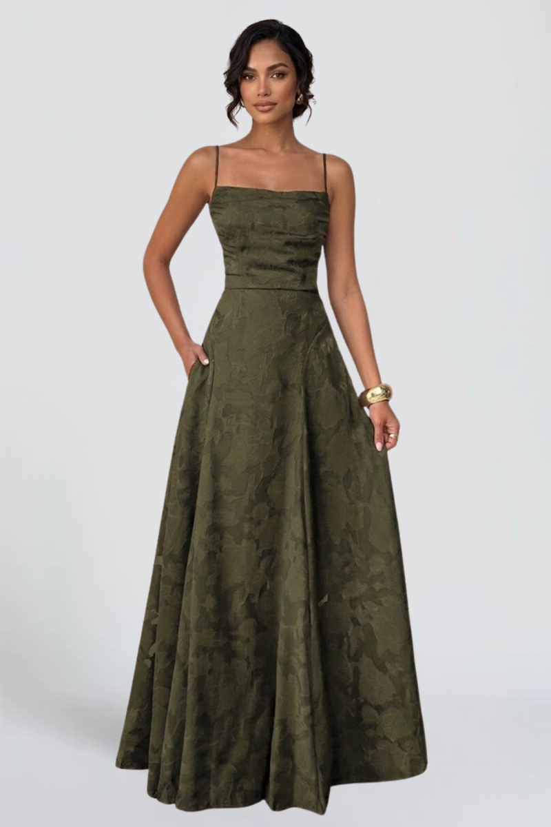 KAYO | OLIVE FLORAL MAXI DRESS