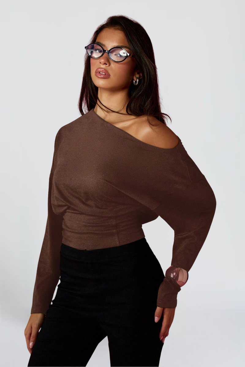 KAYO | LONG-SLEEVED OFF-SHOULDER SWEATER