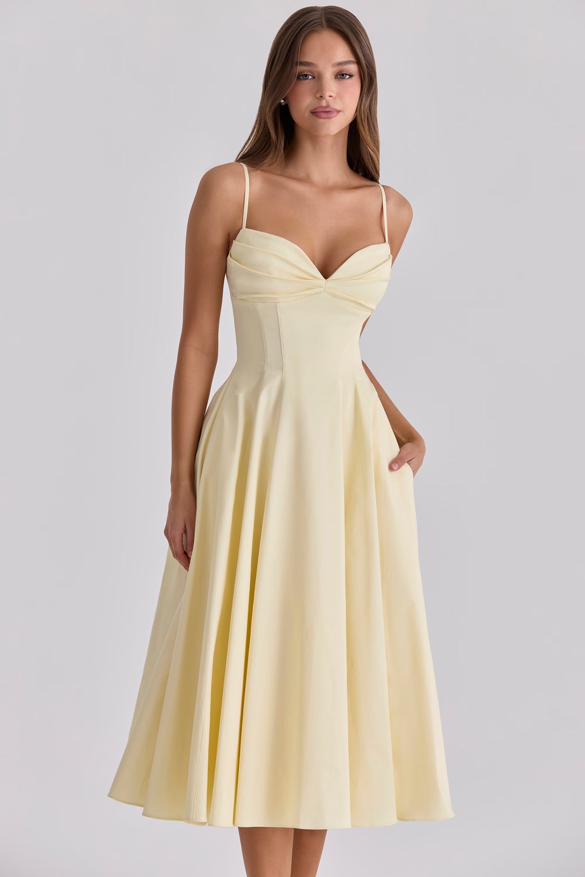 KAYO | ROBE COURTE  MIDI CITRON