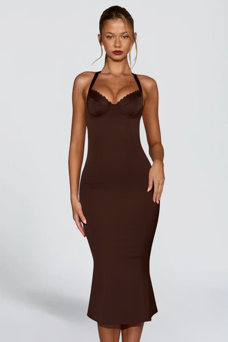 KAYO | ELYRA SATIN MIDI DRESS