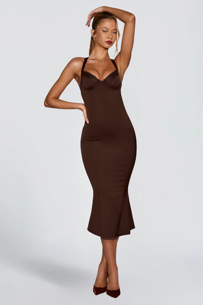KAYO | ROBE MIDI ELYRA SATIN