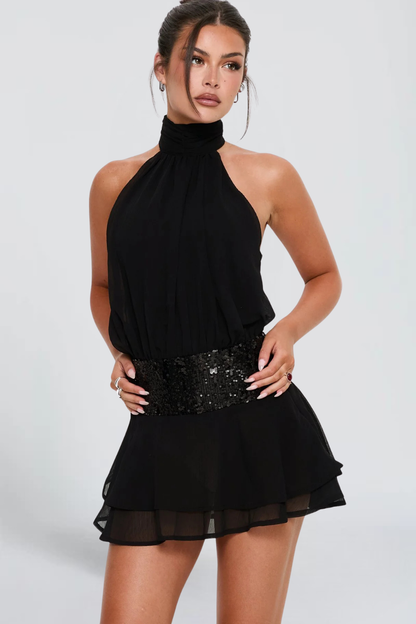KAYO | ROBE COURTE ZENAYDA SEQUIN