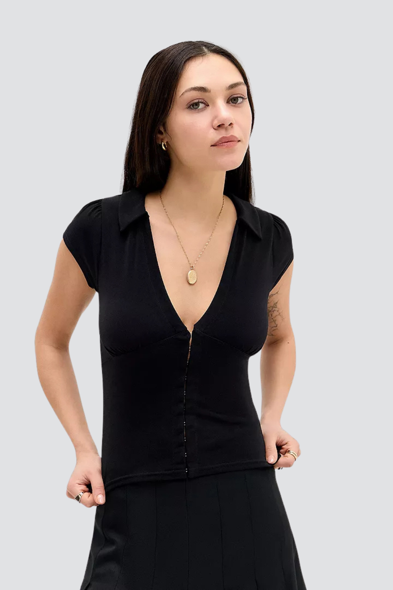 KAYO | HOOK & EYELET BUTTON-DOWN SHIRT