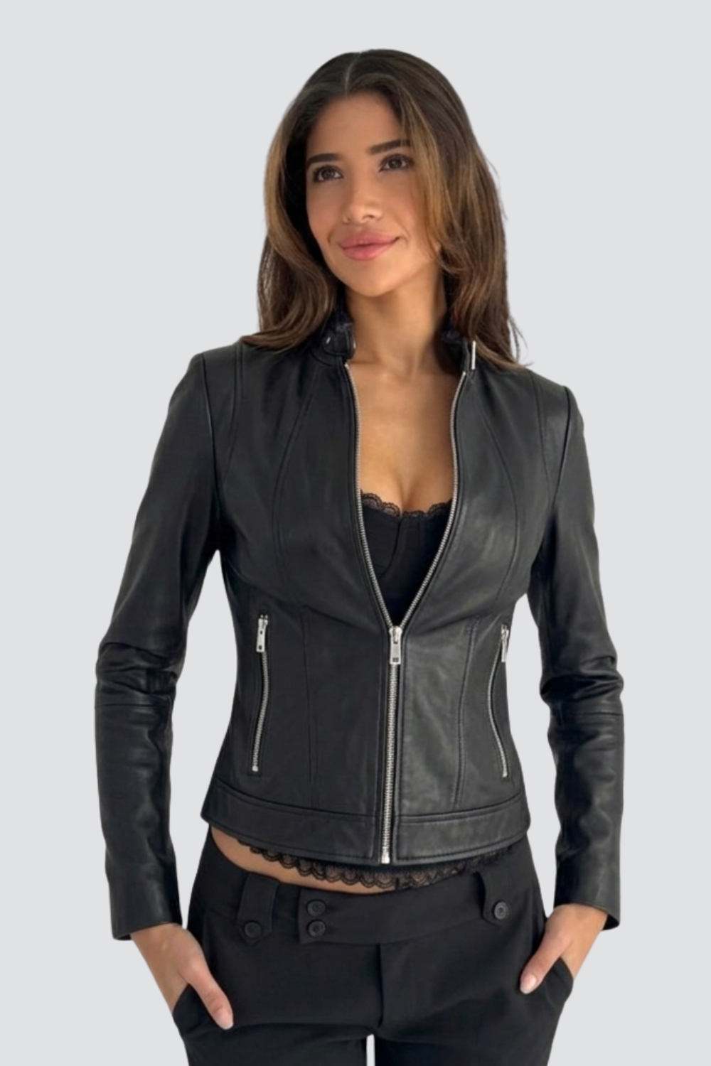 KAYO | VESTE EN CUIR CINTRÉE