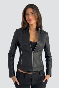 KAYO | VESTE EN CUIR CINTRÉE