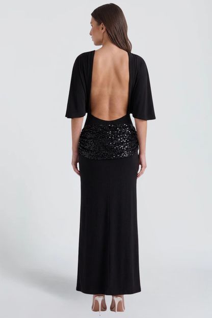 KAYO | ROBE LONGUE CEINTURE SEQUIN