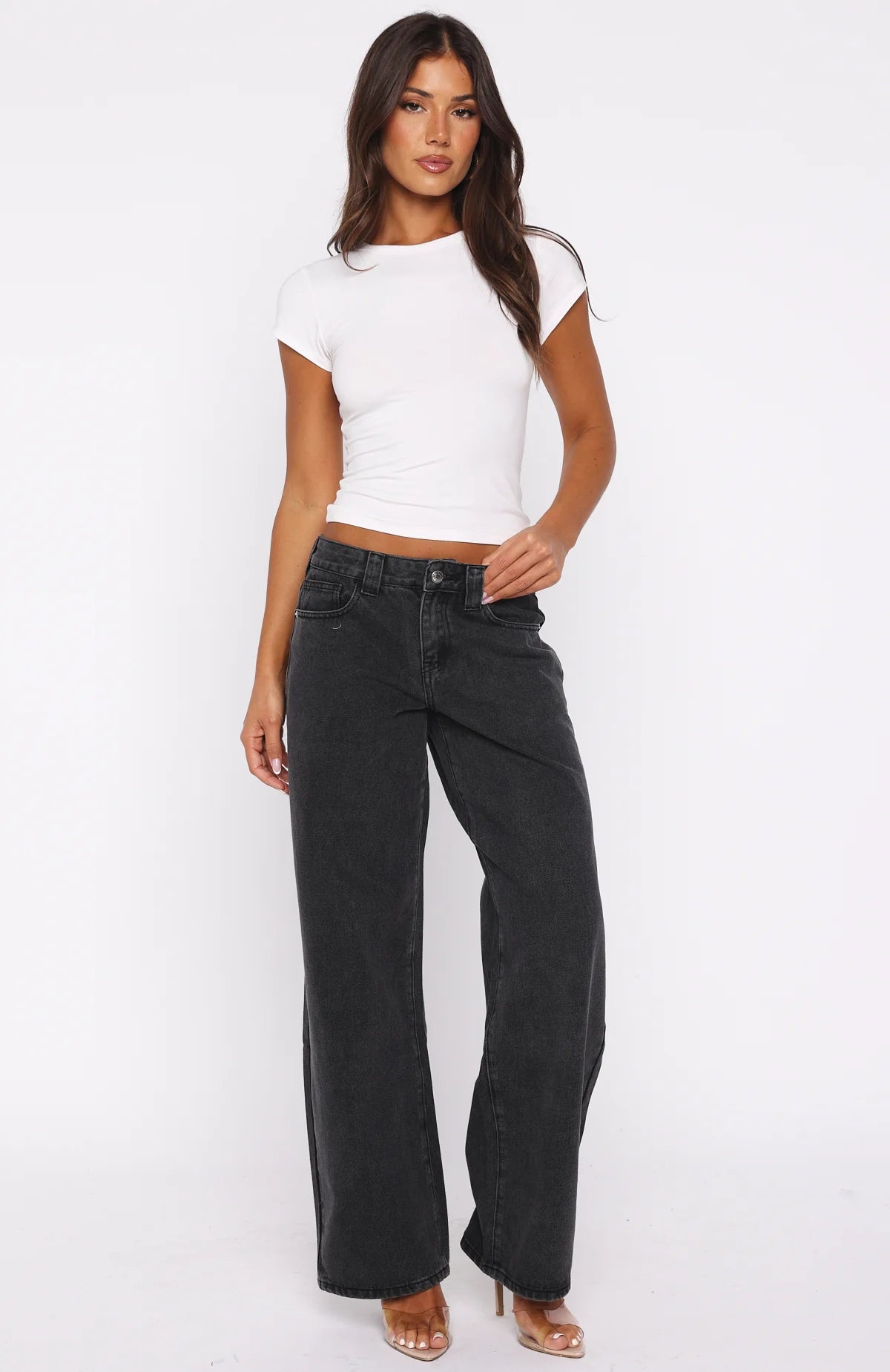 KAYO | BLACK WIDE LEG JEANS