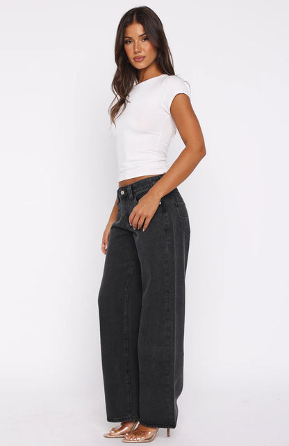 KAYO | BLACK WIDE LEG JEANS