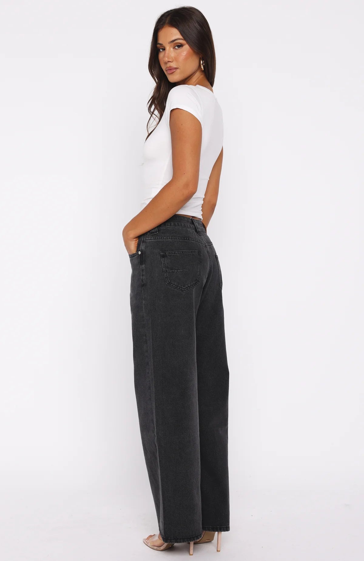 KAYO | BLACK WIDE LEG JEANS