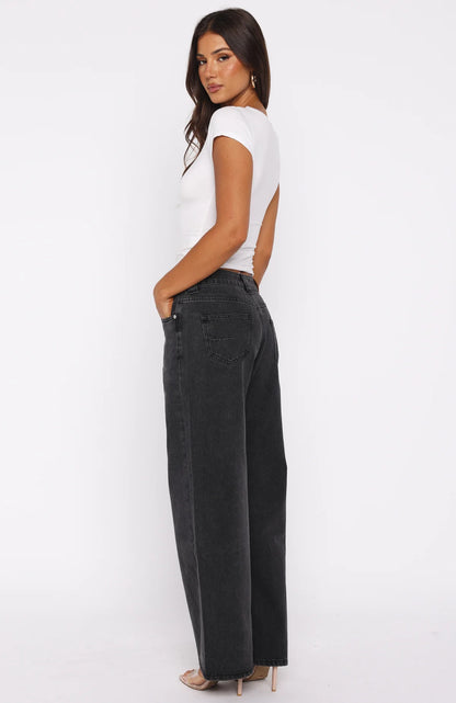 KAYO | BLACK WIDE LEG JEANS